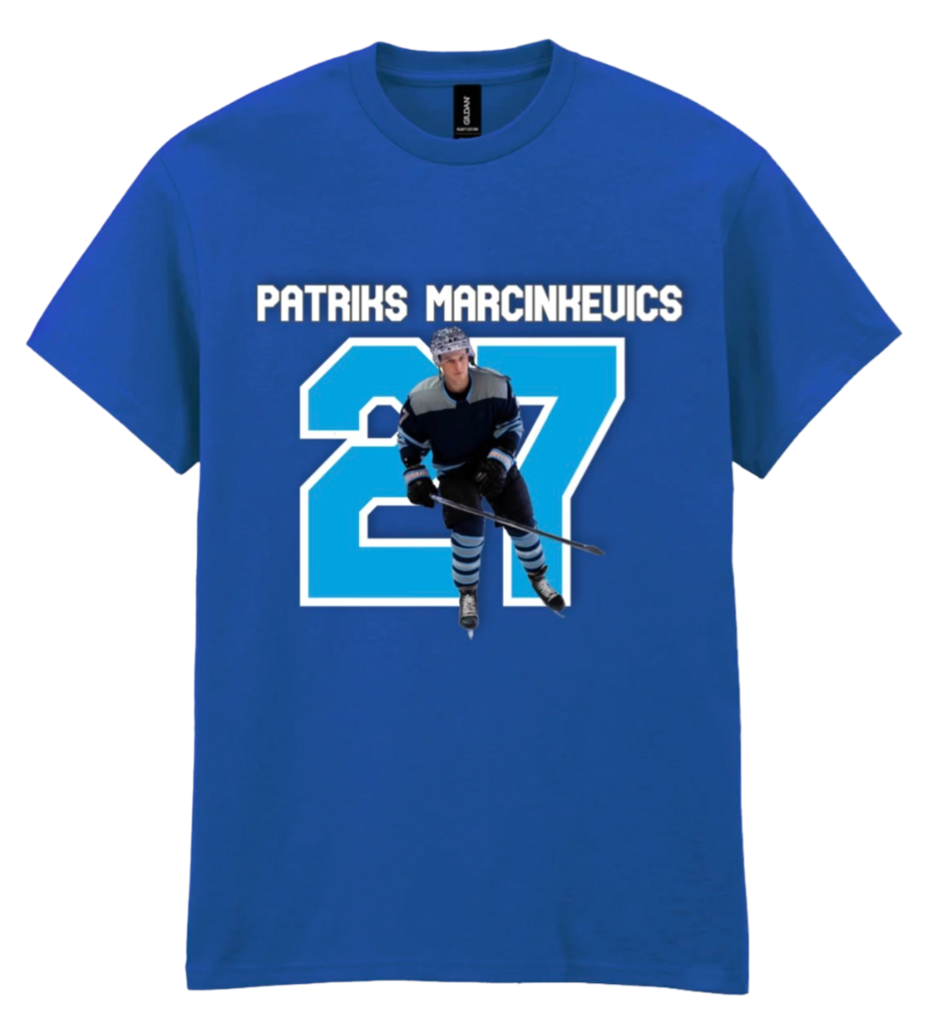 Patriks Marcinkevics 27 Royal Blue T-Shirt
