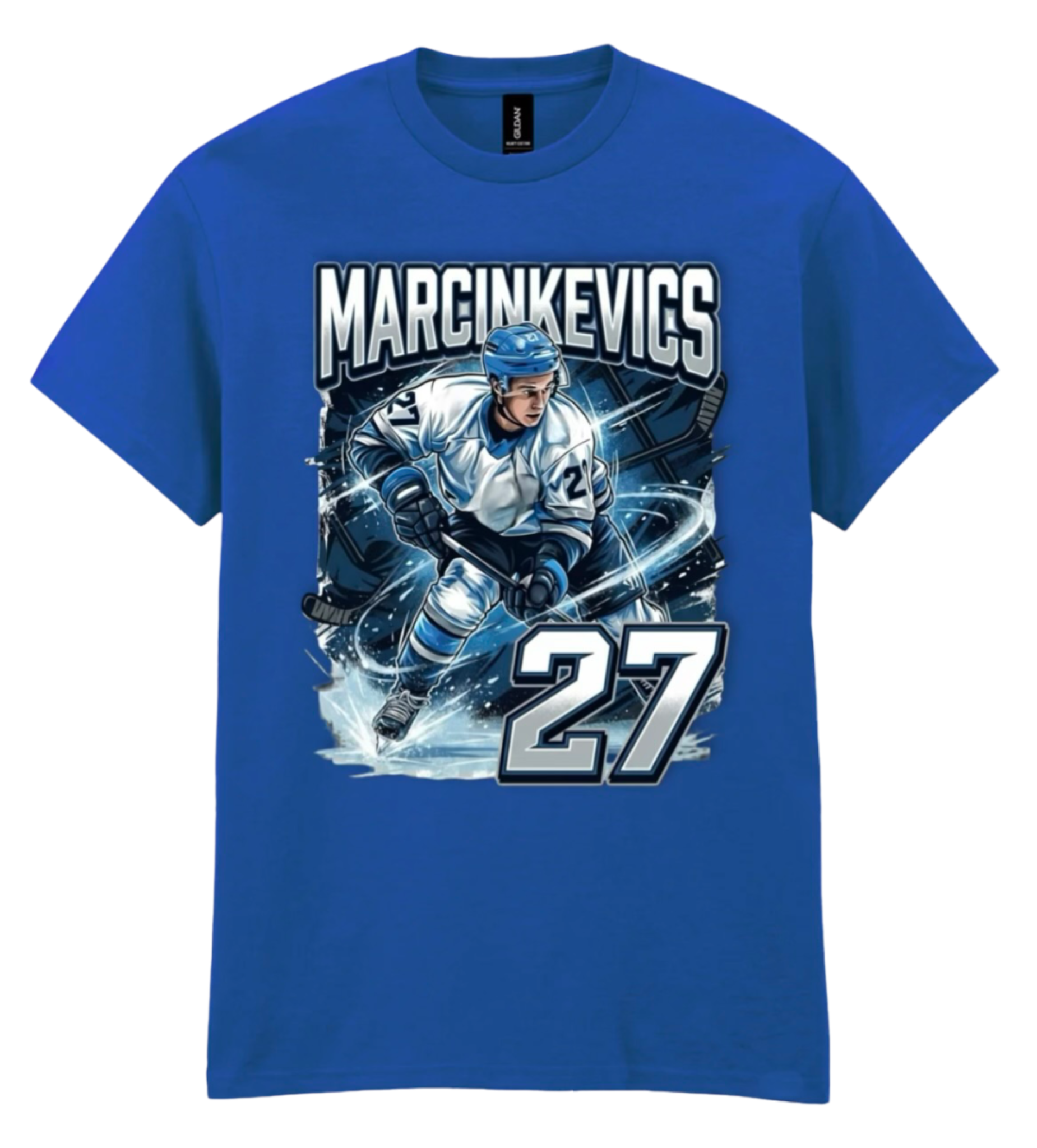 Marcinkevics 27 Youth Royal Blue T-Shirt