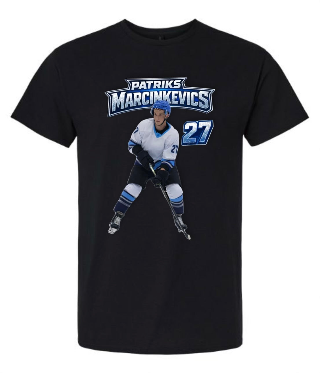 Patriks Marcinkevics 27 Black T-Shirt